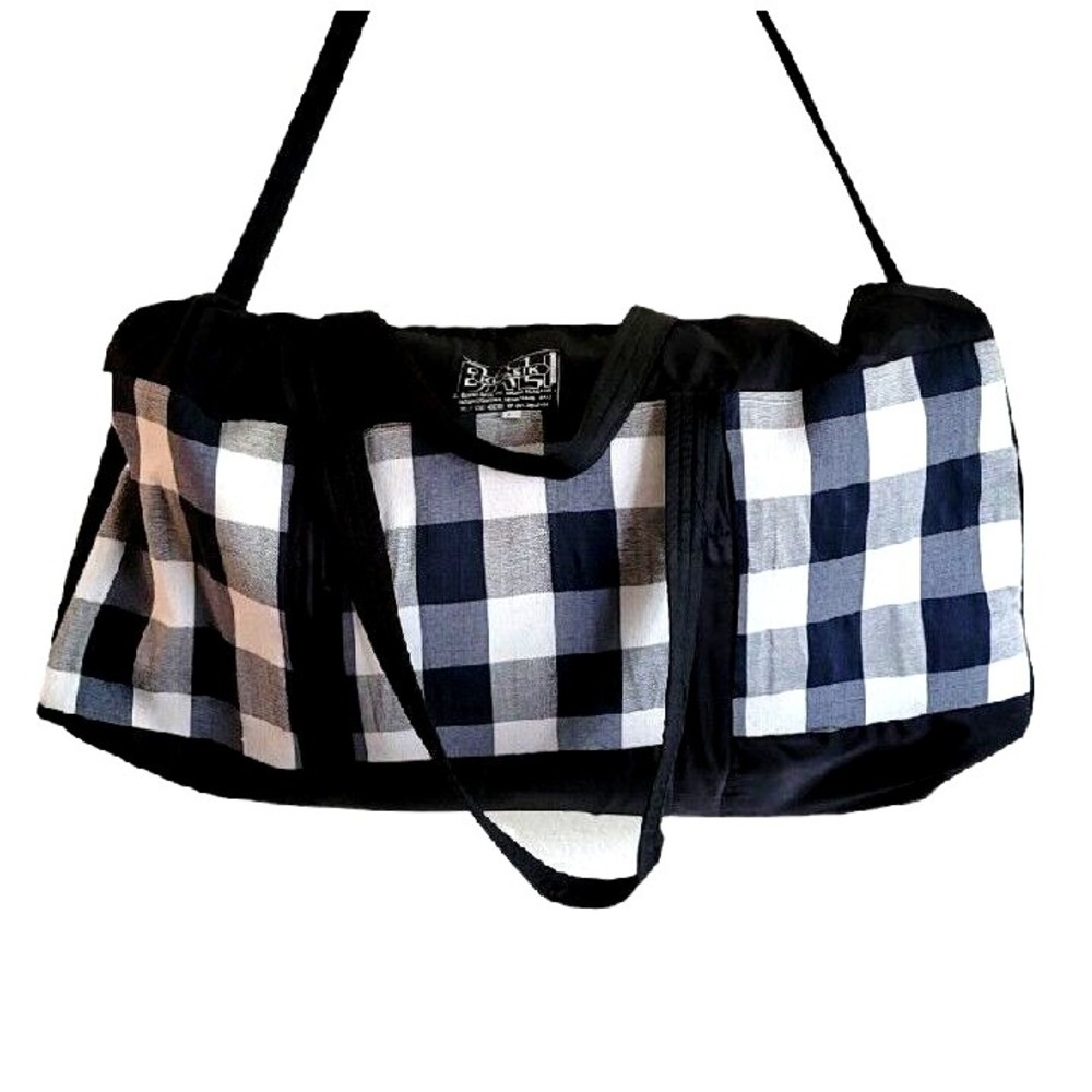 KLASIK BALI MONOGRAM CARRYALL Duffel Large Zippered Plaid Travel Bag 25” X 14”